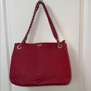 Victoria's Secret Cherry Red Chevron Shoulder Bag